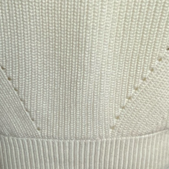 French Connection Cotton Embroidered Flower Puffy Sleeve Sweater. Sz- L - Picture 10 of 16